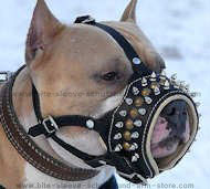 Royal Spiked Leather Dog Muzzle Royal Spiked Leather Dog Muzzle