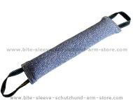 Dog bite tag/ tug french linen with 2 handles  Dog bite tag/ tug french linen with 2 handles